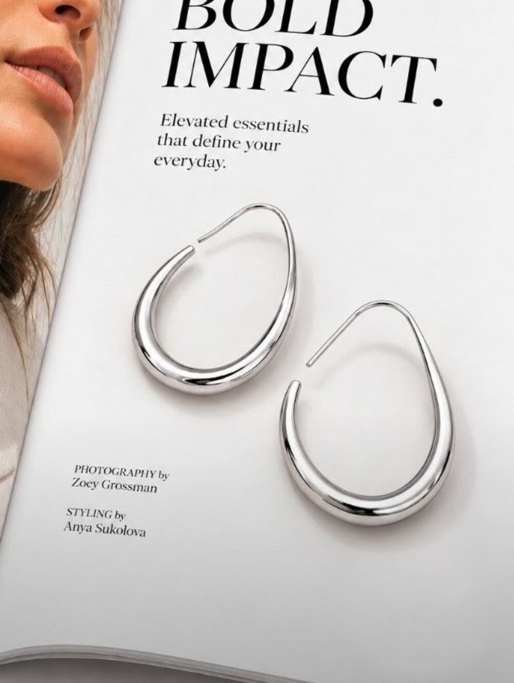 2 - $20 Classic Silver Hoop Earrings